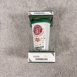 NIB Starbucks Coffee Rare Healthy Drinks Ceramic Silicone Lid Reusable Cup